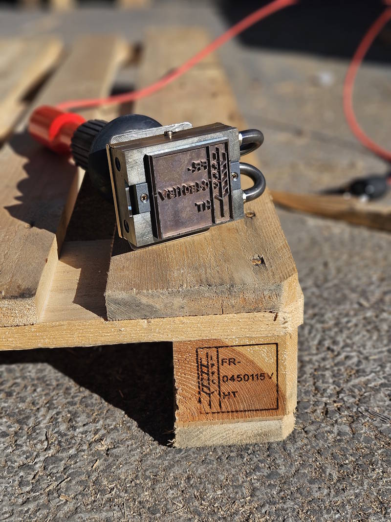 Tampon NIMP 15 sur palette